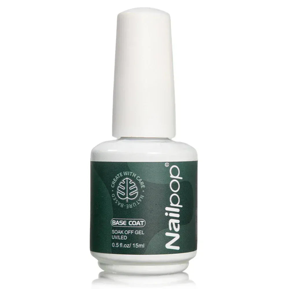 KissICON Base coat 15ml Nailpop 10ml Rubber Base Gel Top Coat Soak