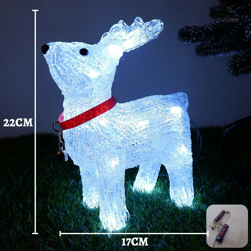 KissICON Battery Power / No battery Santa Snowmen Xmas Elk Ornament Light Christmas Day Decoration Holiday Lighting Presents Kids New Year Gift Led Light Christmas