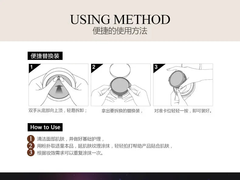 KissICON BB Air Cushion Foundation CC Cream Concealer Waterproof