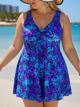 KissICON Beach Resort Prints Curve Tankini
