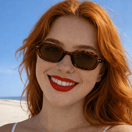 KissICON Eyewear Bean Flower Tea Retro CatEye Sunglasses UV400 Style for Every Adventure
