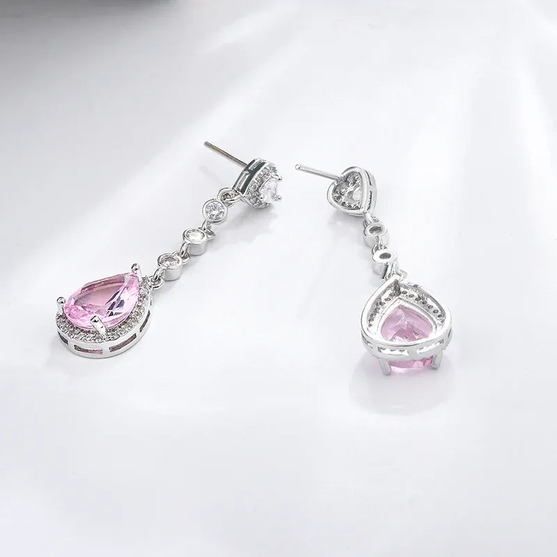 KissICON Beautiful 925 Silver Tassel Earrings - Zircon Water Drop