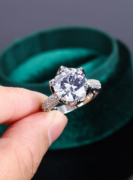 KissICON 💋 Beautiful S925 Silver Ring For Women- AAAA Zircon Sparkle
