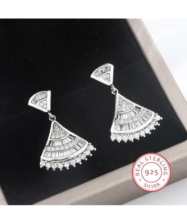 KissICON 💋 Beautiful Shiny Zircon Triangle Earrings - Lightweight
