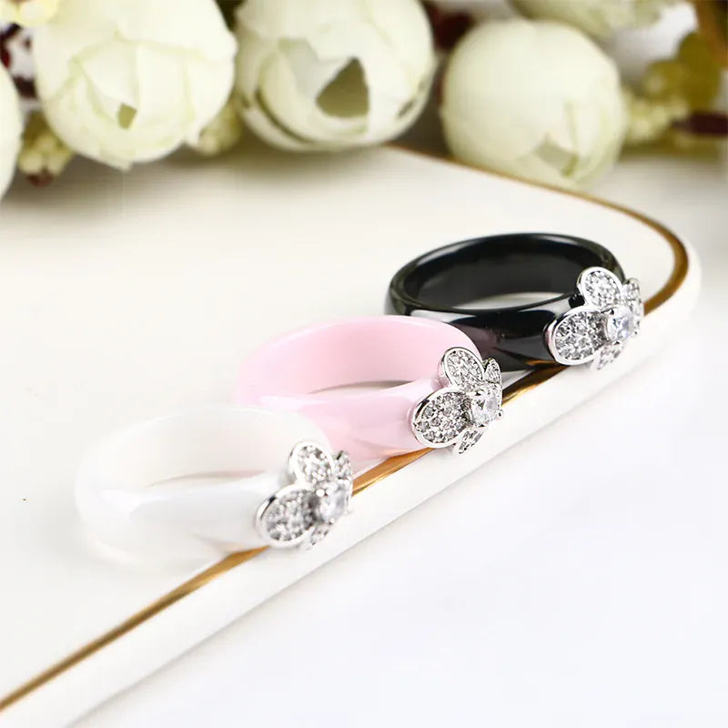 KissICON Bee Ring – Ceramic Crystal CZ