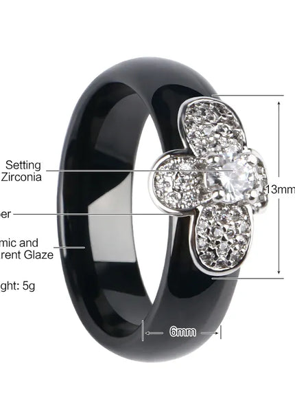 KissICON Bee Ring – Ceramic Crystal CZ