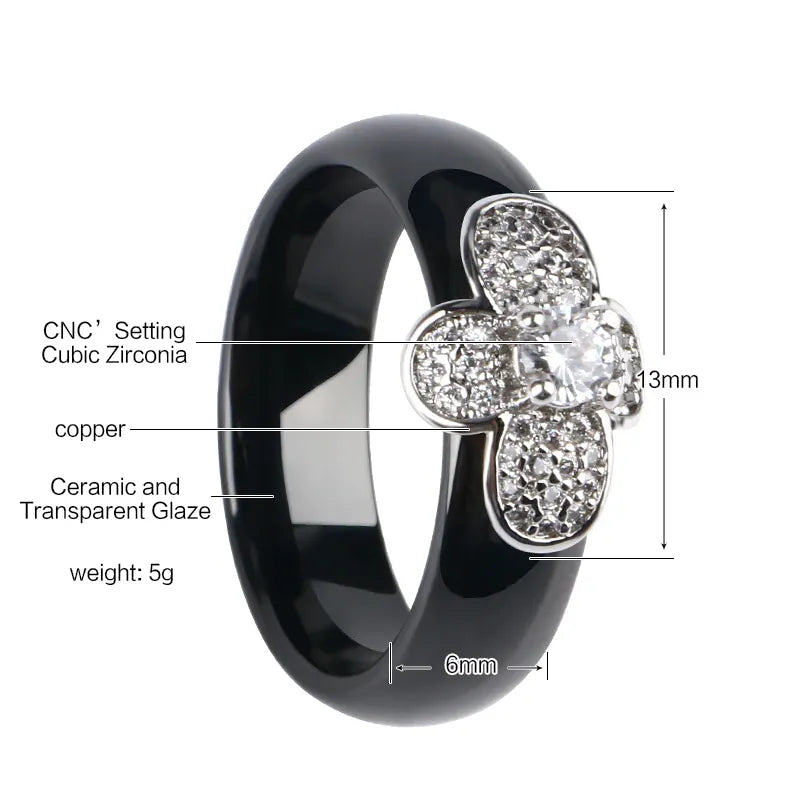 KissICON Bee Ring – Ceramic Crystal CZ