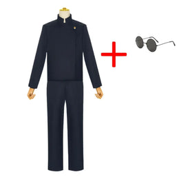 KissICON Beige / 140 Gojo Satoru Cosplay Costumes pour hommes, Anime  iforme de lycée, Perruque trempée, Costume d'Halloween, Vêtements pour adultes