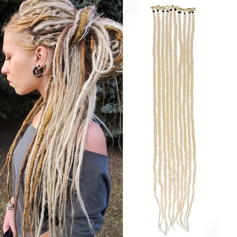 KissICON Beige / 26inch KissIcon Handmade Crochet Yarn Wigs - Rastafarian Style
