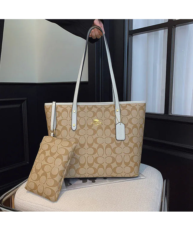 KissICON Handbag Beige / (30cm<Max Length<50cm) Women's Retro Luxury Tote Bag – Large Capacity Shoulder Handbag