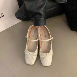 KissICON Beige / 32 Flat Shoes for Women Spring Autumn 2024 Mary