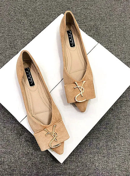 KissICON Beige / 34 Flats Shoes Women's 2023 New Korean Style Shallow