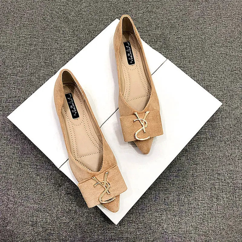 KissICON Beige / 34 Flats Shoes Women's 2023 New Korean Style Shallow