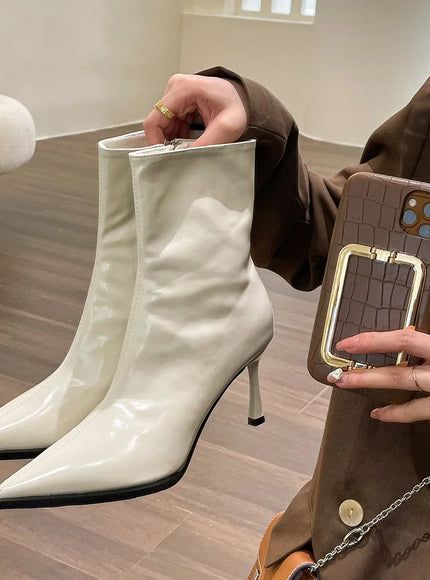 KissICON Beige / 35 Women's Boots Autumn Boots-Women Winter Footwear Shoes Zipper