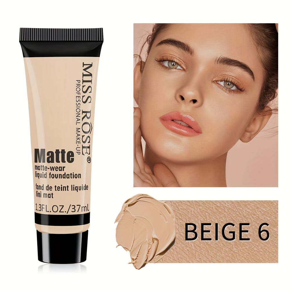 KissICON Beige 6 Missrose Flawless Matte Full Coverage Waterproof