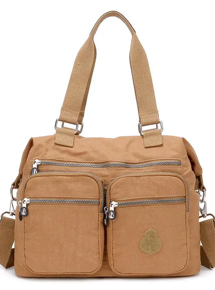 KissICON Beige / CHINA Women's Top-handle Big Handbag – Nylon Bags Waterproof