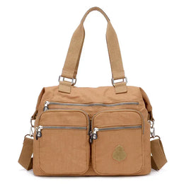 KissICON Beige / CHINA Women's Top-handle Big Handbag – Nylon Bags Waterproof