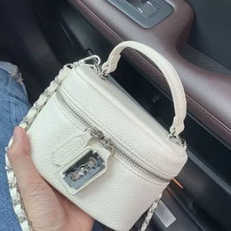 Dropshipman Beige Fashion Box Women Handbags Designer Thick Canvas Shoulder Crossbody Bags Casual Spring and summer Small Purses 2024 bolso mujer