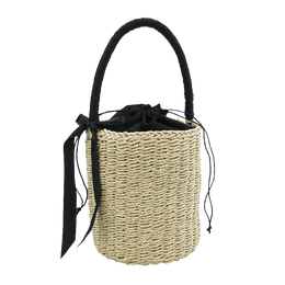 KissICON Beige handbag Handmade Women's Handbag – Straw Beach Bags