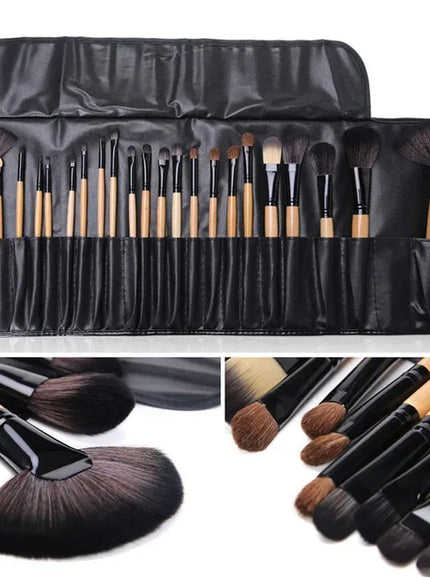 KissICON Beige KissIcon Gift Bag Of 24 Makeup Brushes Set