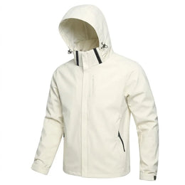 KissICON Beige / M Mens Lightweight Waterproof Windproof Outdoor Jacket