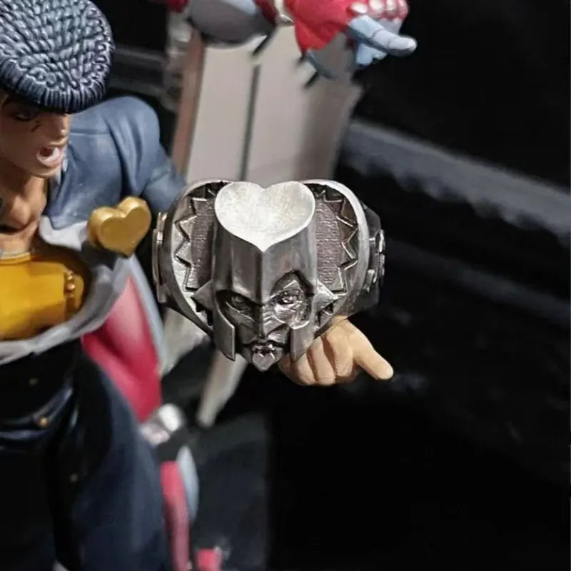 KissICON Beige / resizable Anime JOJO Diamond is Unbreak Higashikata Josuke Crazy Diamond Cosplay Ring Unisex Opening Adjustable Ring Jewelry Accessory