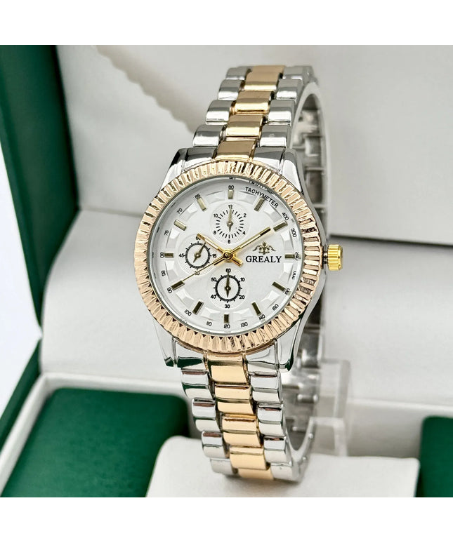 KissICON Between gold 2 💋 Ladies Watch Light Luxury Gold Stainless Steel