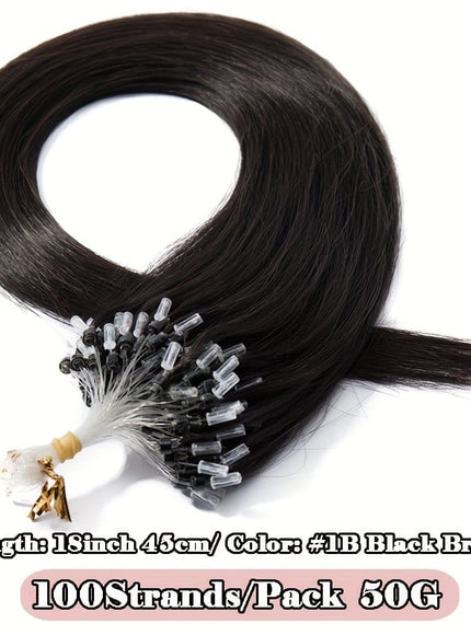 KissIcon Natural Hair Extensions Invisible Remy Micro Ring