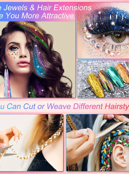 Kissicon Hair Tinsel Kit Heat Resistant