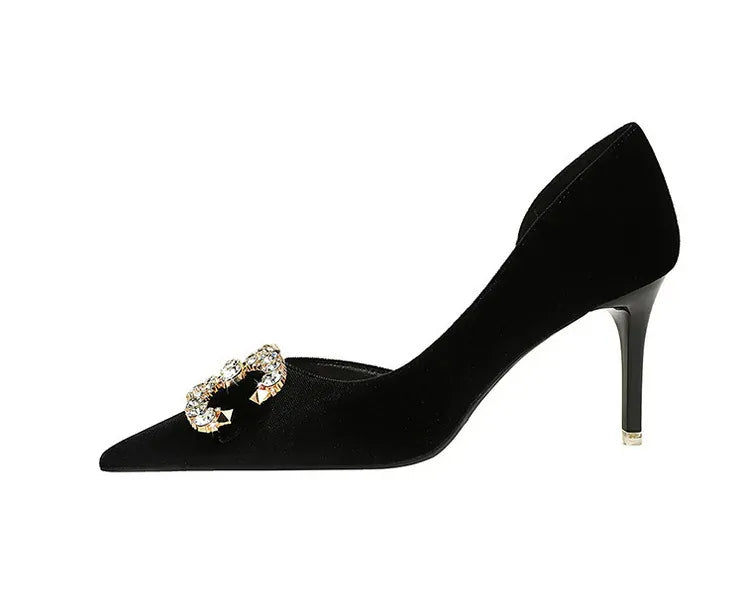 KissICON BIGTREE Party Pumps 7cm Thin High Heels Western