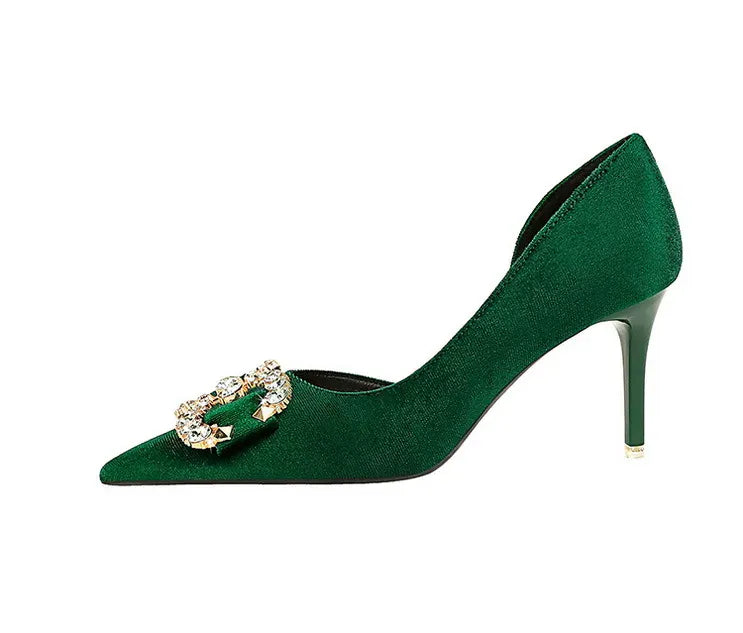 KissICON BIGTREE Party Pumps 7cm Thin High Heels Western