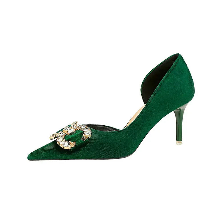 KissICON BIGTREE Party Pumps 7cm Thin High Heels Western