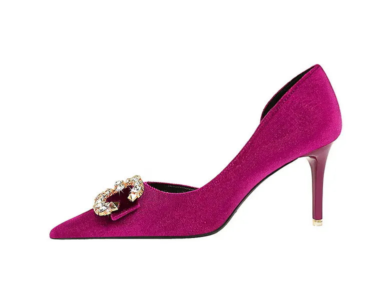 KissICON BIGTREE Party Pumps 7cm Thin High Heels Western