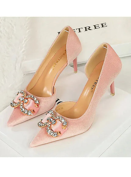 KissICON BIGTREE Party Pumps 7cm Thin High Heels Western