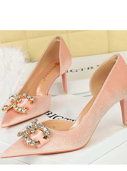 KissICON BIGTREE Party Pumps 7cm Thin High Heels Western