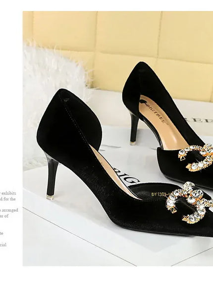 KissICON BIGTREE Party Pumps 7cm Thin High Heels Western