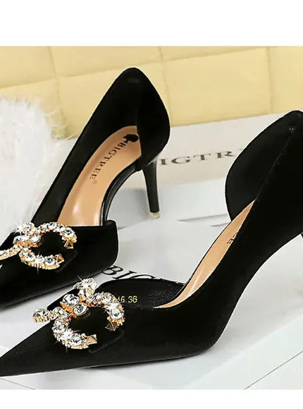 KissICON BIGTREE Party Pumps 7cm Thin High Heels Western