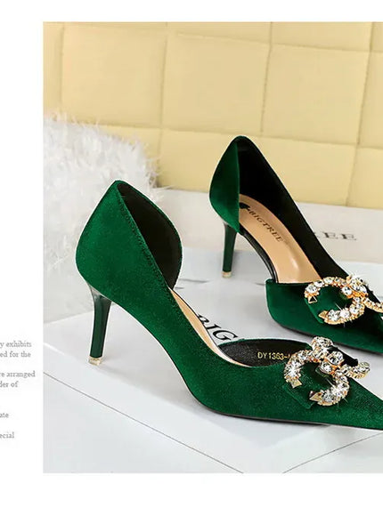 KissICON BIGTREE Party Pumps 7cm Thin High Heels Western