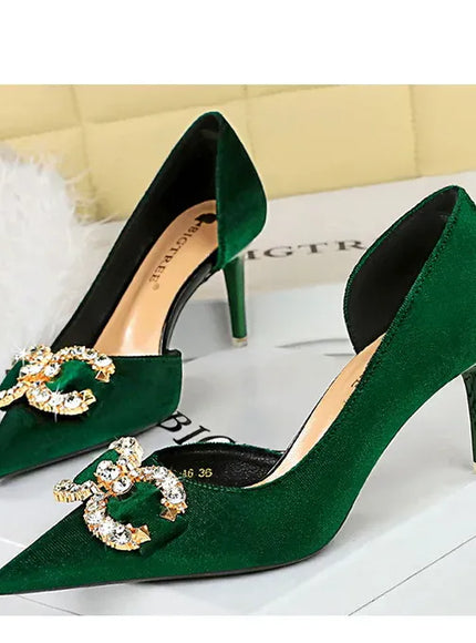 KissICON BIGTREE Party Pumps 7cm Thin High Heels Western
