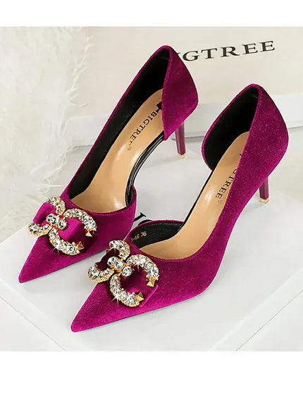 KissICON BIGTREE Party Pumps 7cm Thin High Heels Western