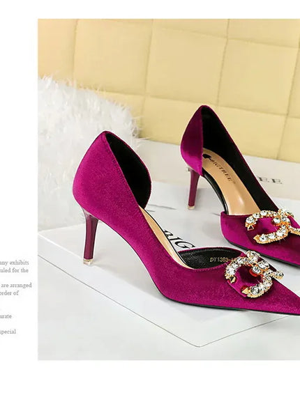 KissICON BIGTREE Party Pumps 7cm Thin High Heels Western