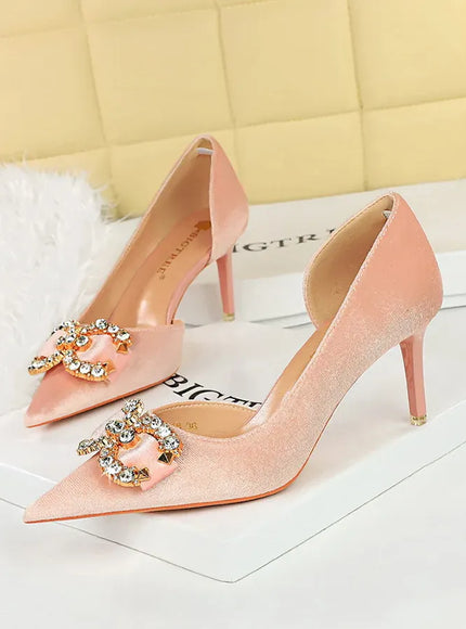 KissICON BIGTREE Party Pumps 7cm Thin High Heels Western