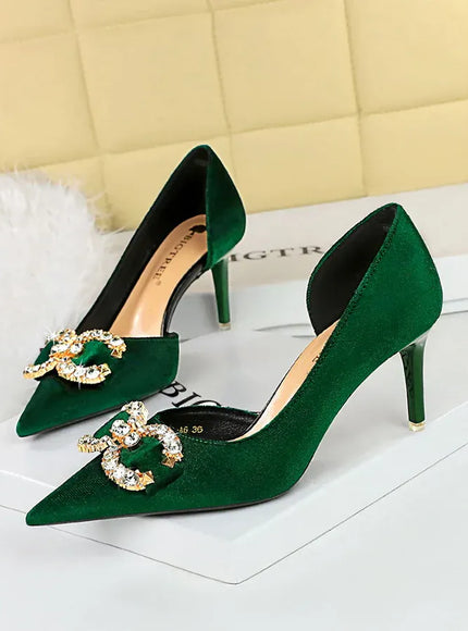 KissICON BIGTREE Party Pumps 7cm Thin High Heels Western