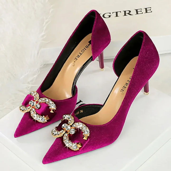 BIGTREE Party Pumps 7cm Thin High Heels Western
