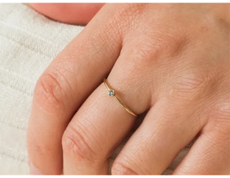 KissICON Birthstone Ring 14K gold filled Knuckle Ring Boho Gold Jewelry Anillos Mujer Minimalistic Stacking Bohemian Ring for Women