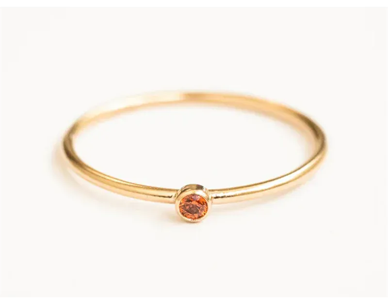 KissICON Birthstone Ring 14K gold filled Knuckle Ring Boho Gold Jewelry Anillos Mujer Minimalistic Stacking Bohemian Ring for Women