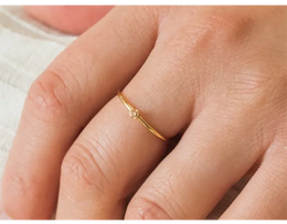 KissICON Birthstone Ring 14K gold filled Knuckle Ring Boho Gold Jewelry Anillos Mujer Minimalistic Stacking Bohemian Ring for Women