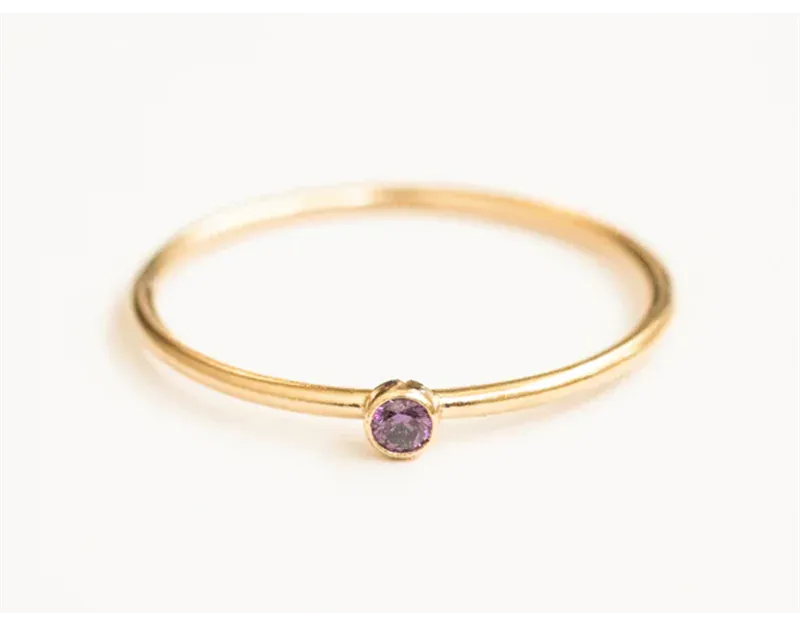KissICON Birthstone Ring 14K gold filled Knuckle Ring Boho Gold Jewelry Anillos Mujer Minimalistic Stacking Bohemian Ring for Women