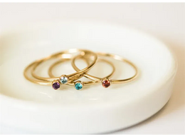 KissICON Birthstone Ring 14K gold filled Knuckle Ring Boho Gold Jewelry Anillos Mujer Minimalistic Stacking Bohemian Ring for Women