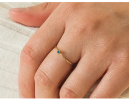 KissICON Birthstone Ring 14K gold filled Knuckle Ring Boho Gold Jewelry Anillos Mujer Minimalistic Stacking Bohemian Ring for Women